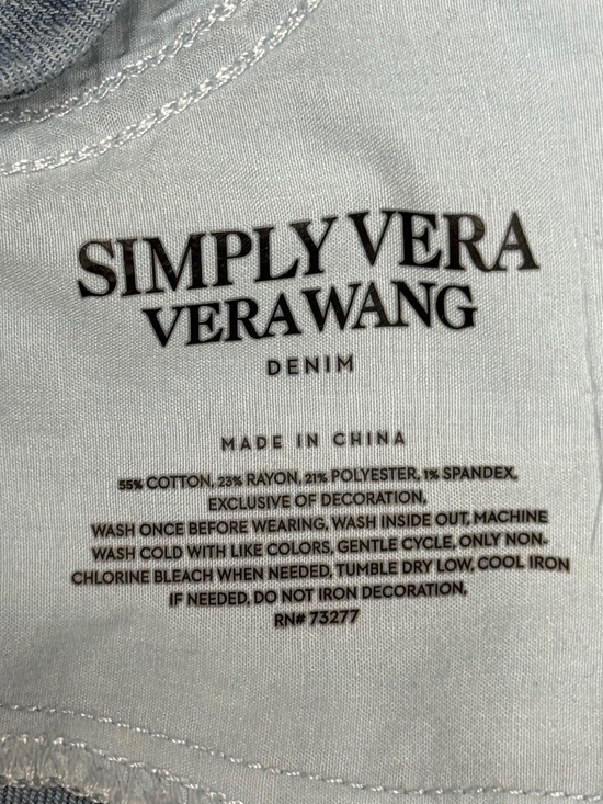 Vera Wang Embroidered Flower Jeans - Picture 6 of 10